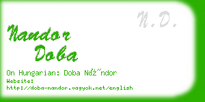 nandor doba business card